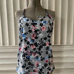 Express Floral Camisole in Black, Blue, and Pink